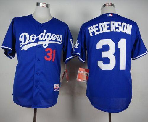 Custom Fan-Made Joc Pederson Los Angeles Dodgers #31 Blue Baseball Jersey