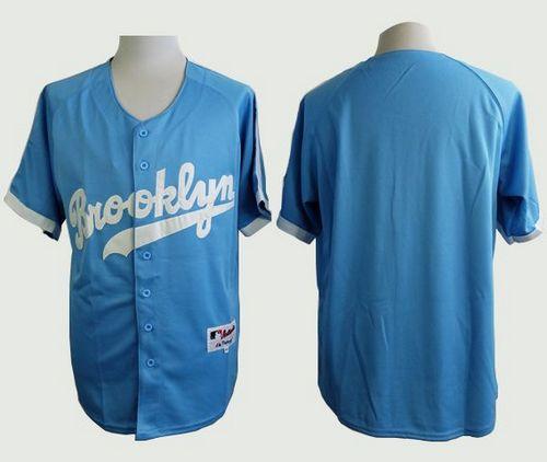Custom Fan-Made Cooperstown Light Blue Los Angeles Dodgers Baseball Jersey Los Angeles Dodgers Blue Baseball Jersey