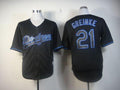 Custom Fan-Made Zack Greinke Los Angeles Dodgers #21 Black Baseball Jersey