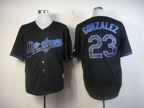 Custom Fan-Made Adrian Gonzalez Los Angeles Dodgers #23 Black Baseball Jersey