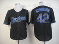 Custom Fan-Made Jackie Robinson Los Angeles Dodgers #42 Black Baseball Jersey