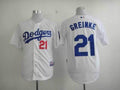Custom Fan-Made Zack Greinke Los Angeles Dodgers #21 White Baseball Jersey