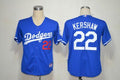 Custom Fan-Made Clayton Kershaw Los Angeles Dodgers #22 Blue Baseball Jersey