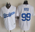 Custom Fan-Made Hyun Jin Ryu Los Angeles Dodgers #99 White Baseball Jersey