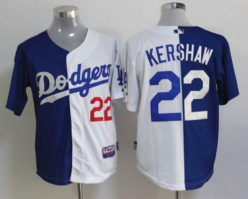 Custom Fan-Made Clayton Kershaw Blue/White Los Angeles Dodgers #22 Baseball Jersey