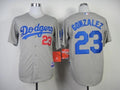 Custom Fan-Made Adrian Gonzalez Los Angeles Dodgers #23 Grey Baseball Jersey