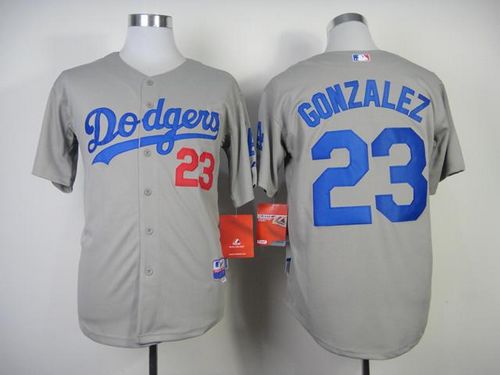 Custom Fan-Made Adrian Gonzalez Los Angeles Dodgers #23 Grey Baseball Jersey