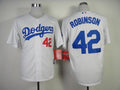 Custom Fan-Made Jackie Robinson Los Angeles Dodgers #42 White Baseball Jersey