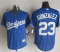 Custom Fan-Made Adrian Gonzalez Los Angeles Dodgers #23 Blue Baseball Jersey