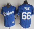 Custom Fan-Made Yasiel Puig Los Angeles Dodgers #66 Blue Baseball Jersey