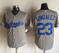 Custom Fan-Made Adrian Gonzalez Los Angeles Dodgers #23 Grey Baseball Jersey