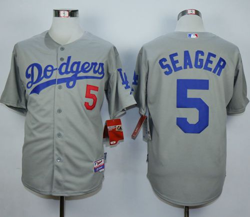Custom Fan-Made Corey Seager Los Angeles Dodgers #5 Grey Baseball Jersey
