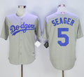 Custom Fan-Made Corey Seager Los Angeles Dodgers #5 Grey Baseball Jersey