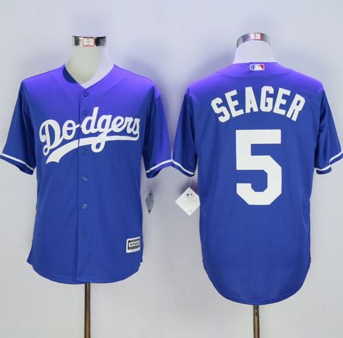 Custom Fan-Made Corey Seager Los Angeles Dodgers #5 Blue Baseball Jersey
