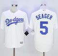 Custom Fan-Made Corey Seager Los Angeles Dodgers #5 White Baseball Jersey