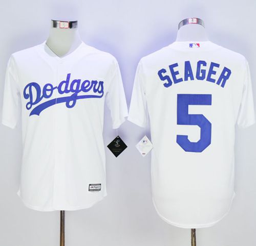 Custom Fan-Made Corey Seager Los Angeles Dodgers #5 White Baseball Jersey