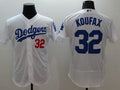 Custom Fan-Made Sandy Koufax Los Angeles Dodgers #32 White Baseball Jersey