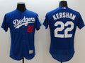 Custom Fan-Made Clayton Kershaw Los Angeles Dodgers #22 Blue Baseball Jersey