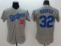 Custom Fan-Made Sandy Koufax Los Angeles Dodgers #32 Grey Baseball Jersey