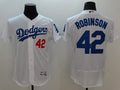 Custom Fan-Made Jackie Robinson Los Angeles Dodgers #42 White Baseball Jersey