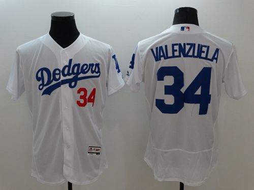 Custom Fan-Made Fernando Valenzuela Los Angeles Dodgers #34 White Baseball Jersey