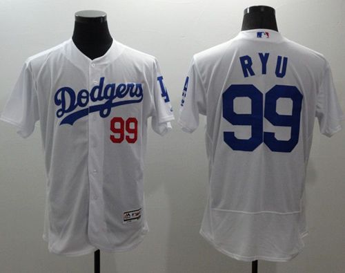 Custom Fan-Made Hyun Jin Ryu Los Angeles Dodgers #99 White Baseball Jersey