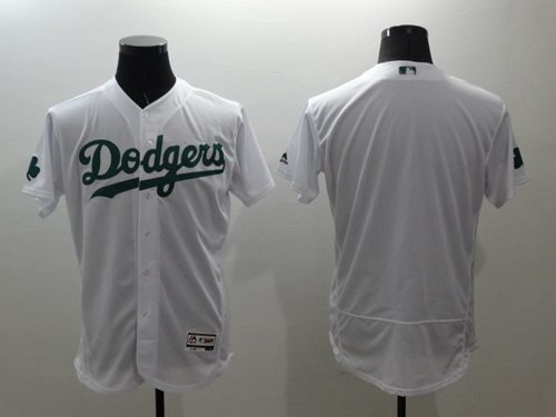 Custom Fan-Made Celtic White Los Angeles Dodgers Baseball Jersey Los Angeles Dodgers White Baseball Jersey