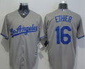 Custom Fan-Made Andre Ethier Los Angeles Dodgers #16 Grey Baseball Jersey
