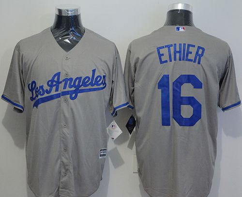 Custom Fan-Made Andre Ethier Los Angeles Dodgers #16 Grey Baseball Jersey
