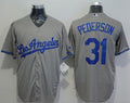Custom Fan-Made Joc Pederson Los Angeles Dodgers #31 Grey Baseball Jersey