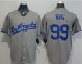 Custom Fan-Made Hyun Jin Ryu Los Angeles Dodgers #99 Grey Baseball Jersey