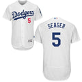 Custom Fan-Made Corey Seager Los Angeles Dodgers #5 White Baseball Jersey
