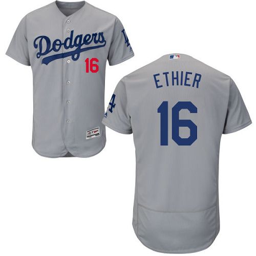 Custom Fan-Made Andre Ethier Los Angeles Dodgers #16 Grey Baseball Jersey