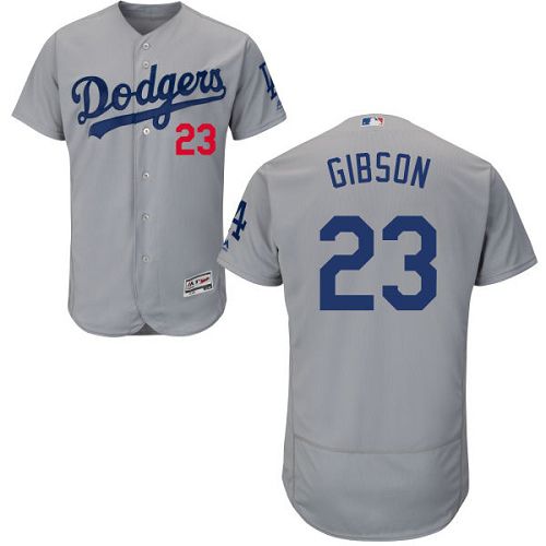 Custom Fan-Made Kirk Gibson Los Angeles Dodgers #23 Grey Baseball Jersey