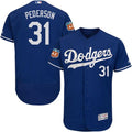 Custom Fan-Made Joc Pederson Los Angeles Dodgers #31 Blue Baseball Jersey