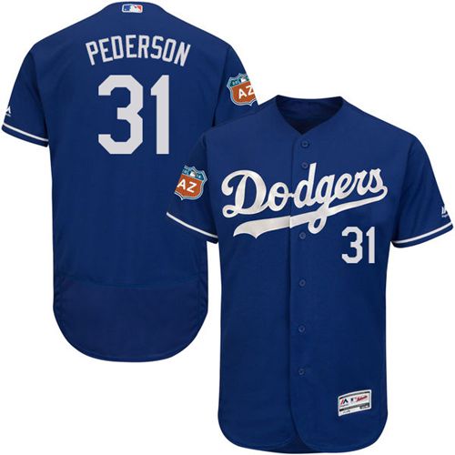Custom Fan-Made Joc Pederson Los Angeles Dodgers #31 Blue Baseball Jersey