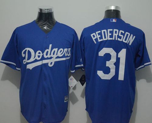 Custom Fan-Made Joc Pederson Los Angeles Dodgers #31 Blue Baseball Jersey
