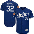 Custom Fan-Made Sandy Koufax Los Angeles Dodgers #32 Blue Baseball Jersey
