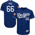 Custom Fan-Made Yasiel Puig Los Angeles Dodgers #66 Blue Baseball Jersey