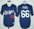 Custom Fan-Made Yasiel Puig Cooperstown Los Angeles Dodgers #66 Blue Baseball Jersey