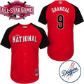 Custom Fan-Made Yasmani Grandal Los Angeles Dodgers #9 Red 2015 All-Star Edition Baseball Jersey