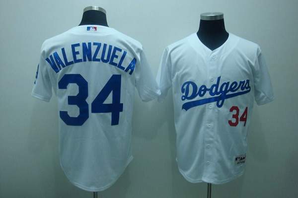 Custom Fan-Made Fernando Valenzuela Los Angeles Dodgers #34 White Baseball Jersey