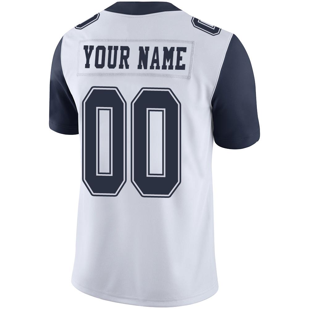 Custom white football jersey back view | GameDay Jerseys