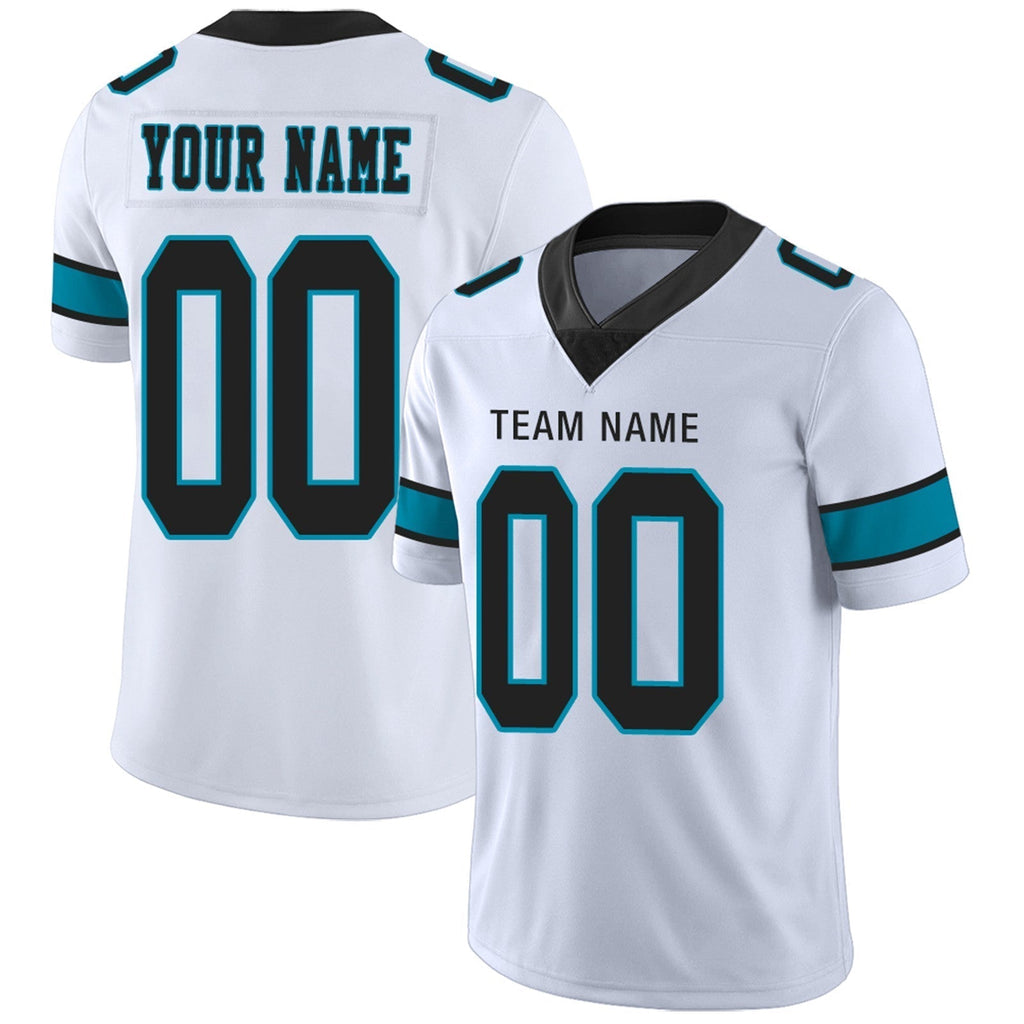 Custom blue football jersey back view | GameDay Jerseys