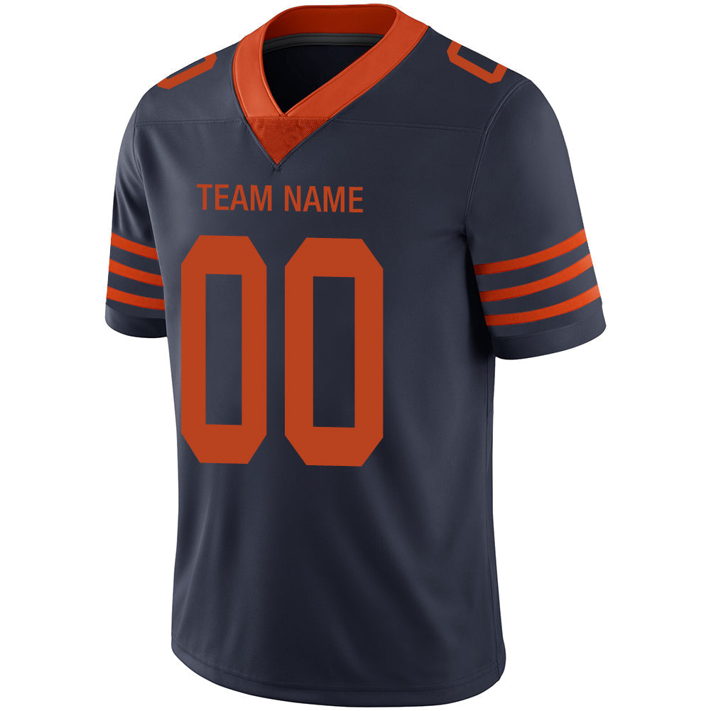 Custom navy football jersey detail | GameDay Jerseys