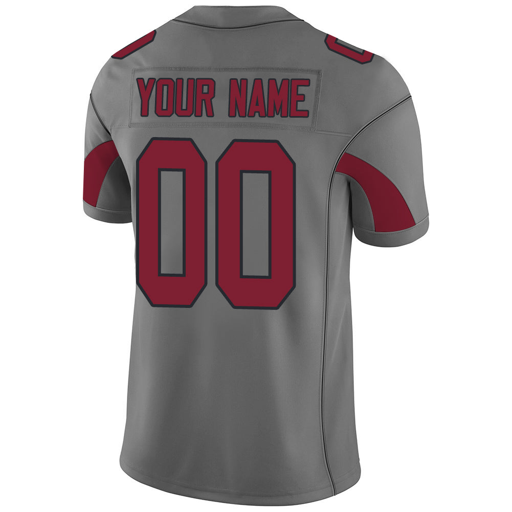 Custom grey football jersey back view | GameDay Jerseys