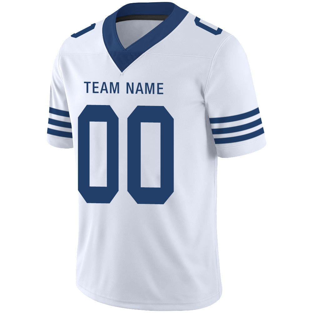 Custom white football jersey detail | GameDay Jerseys