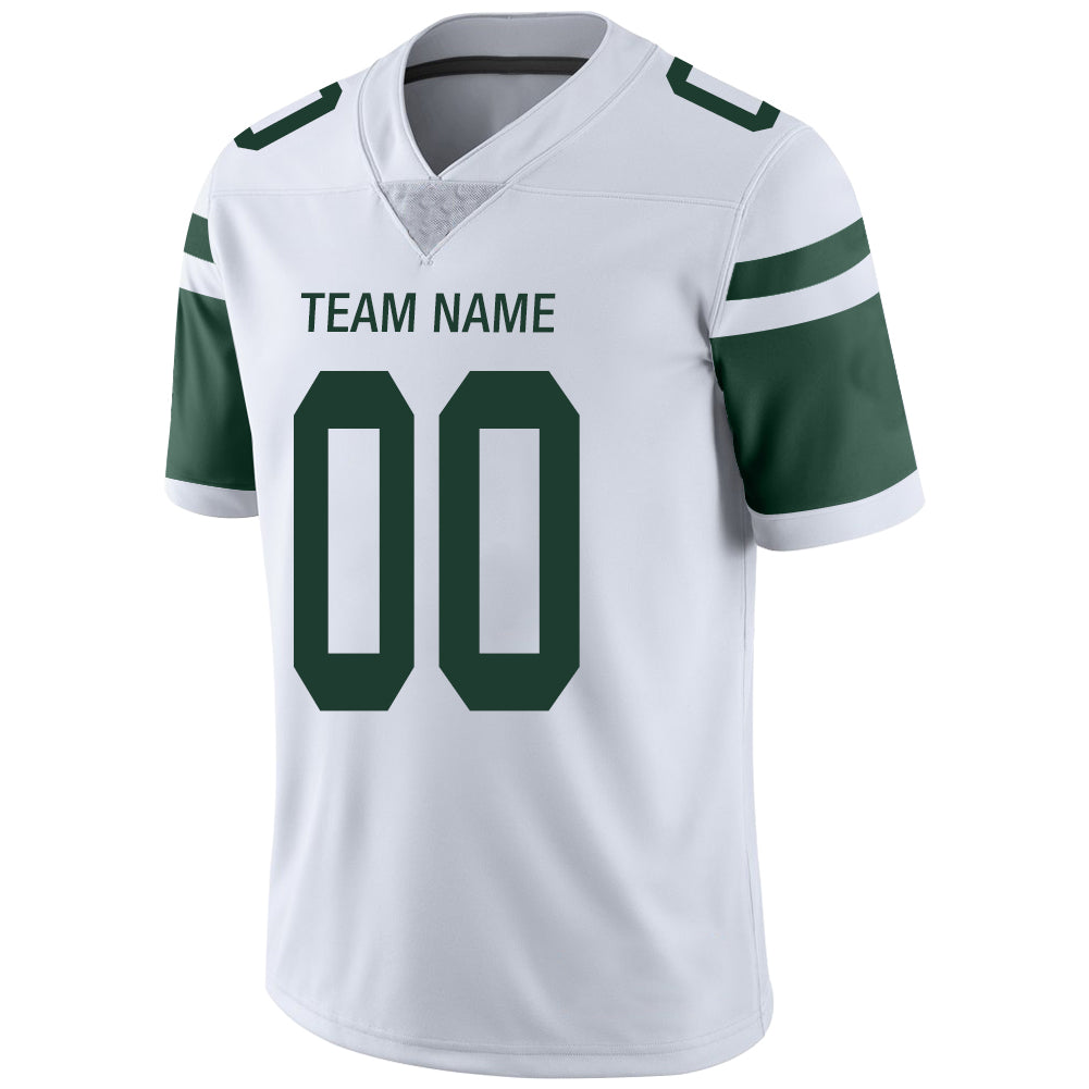 Custom white football jersey detail | GameDay Jerseys