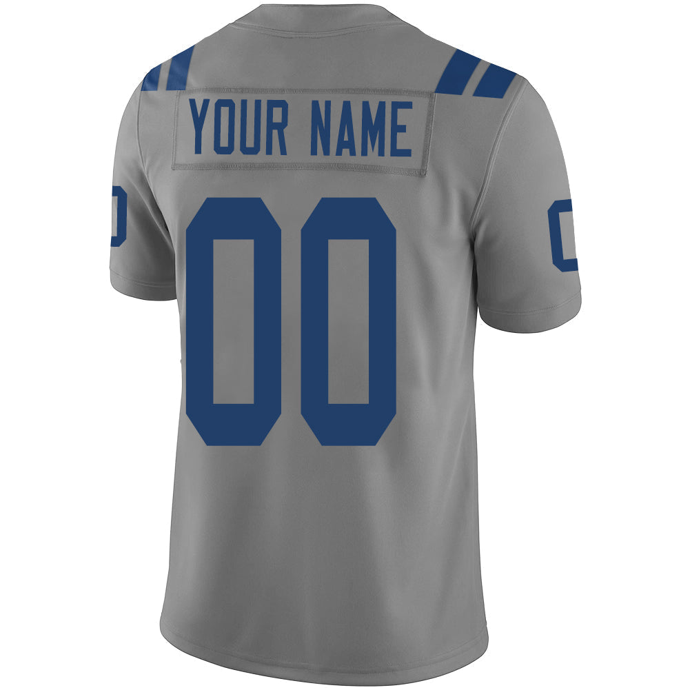 Custom grey football jersey back view | GameDay Jerseys