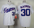 Custom Fan-Made Tim Raines Blue Style #30 Blue 1982 Throwback Baseball Jersey
